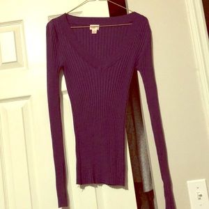Stretchy Purple Sweater